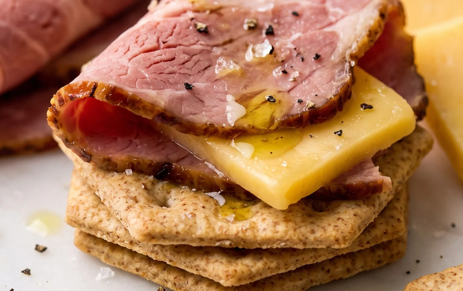 Homemade Beef Ham and Cheese Lunchables