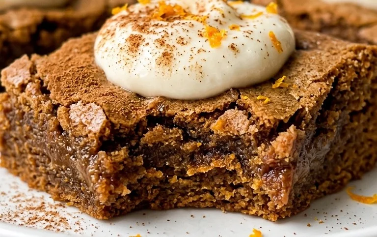 Chewy Gingerbread Cookie Bars