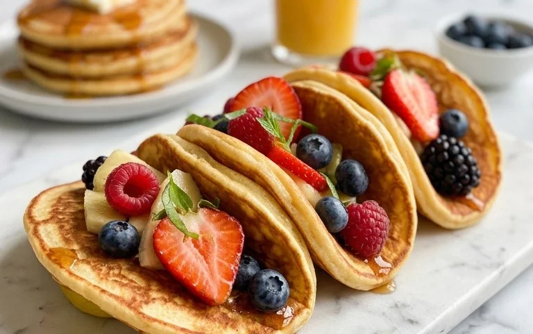 Easy Pancake Tacos With Cream Cheese Filling
